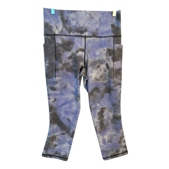 Athleta | Women's Blue & Gray High Rise Crop Leggings Size Medium - Picture 10 of 10